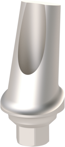 Ritter Implants Angled Concave Anatomic Ti-Abutment SV-RP 15° / H 1mm TAAC-SV-RP1510