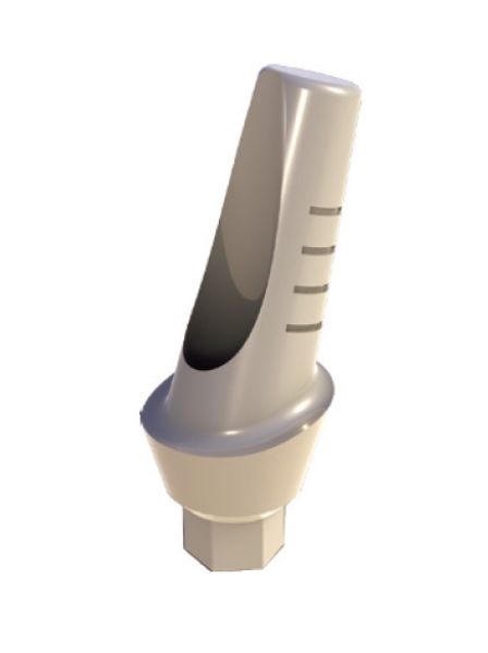 Ritter Implants Peek-On Esthetic Angled Peek Abutment 15°1mm Shoulder, L=9.9mm EAPA-15-1