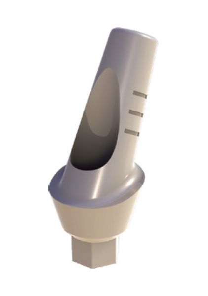 Ritter Implants Peek-On Esthetic Angled Peek Abutment 25°3mm Shoulder, L=10.5mm EAPA-25-3